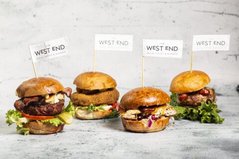 west end burgers selection