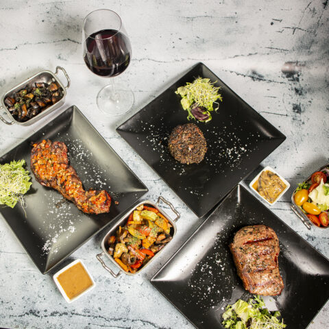 steaks selection top view
